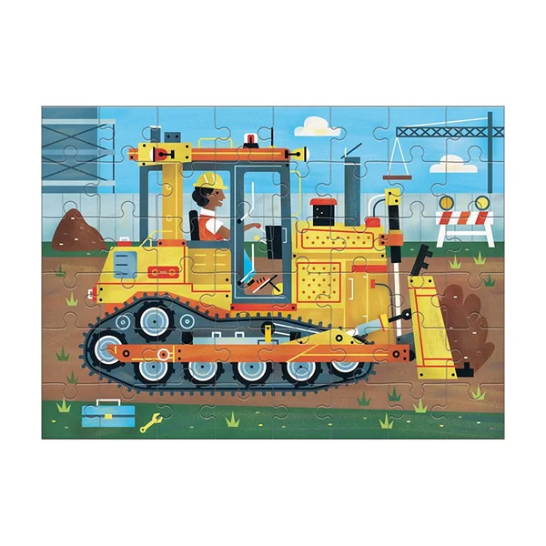 Mini Puzzle Bulldozer - 48 pièces - Galison