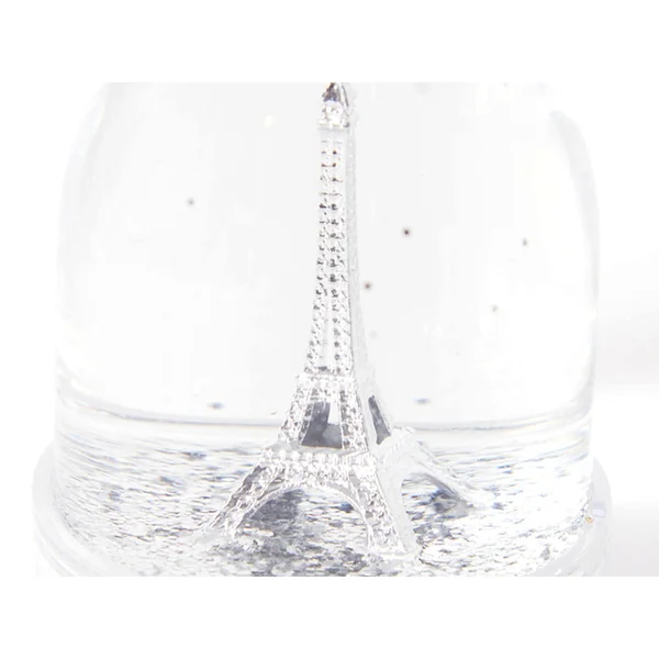 Mini-boule à neige Tour Eiffel argentée - Paillettes argentées