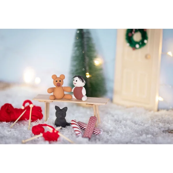 Mini-kit créatif porte de lutin « Cadeaux de Noël »