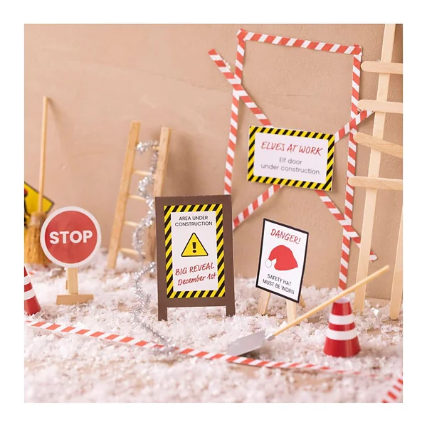 Mini-kit créatif porte de lutin « En construction »