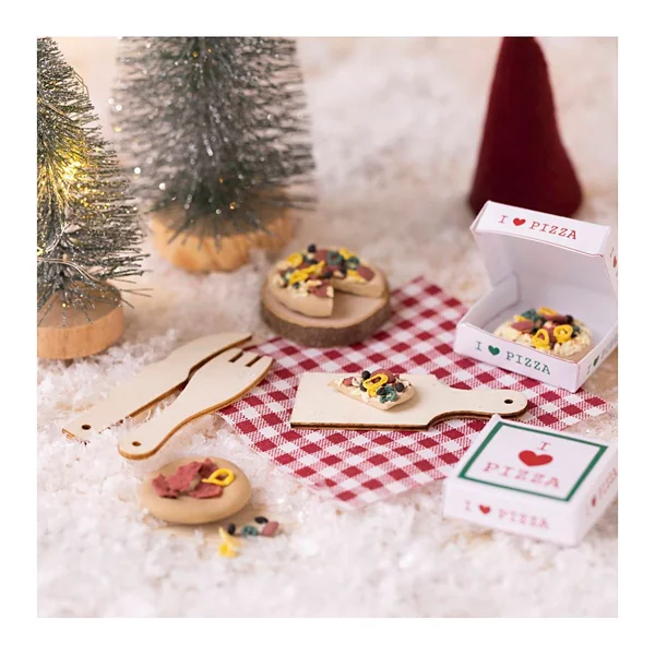 Mini-kit créatif porte de lutin « Pizza »