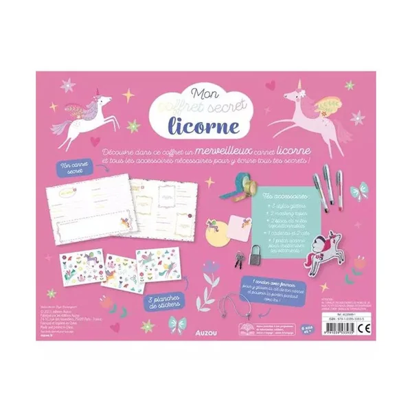 Mon carnet secret licorne - Auzou