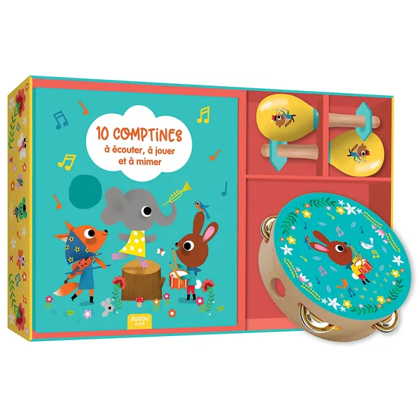 Mon coffret d'éveil musical avec 10 comptines Auzou