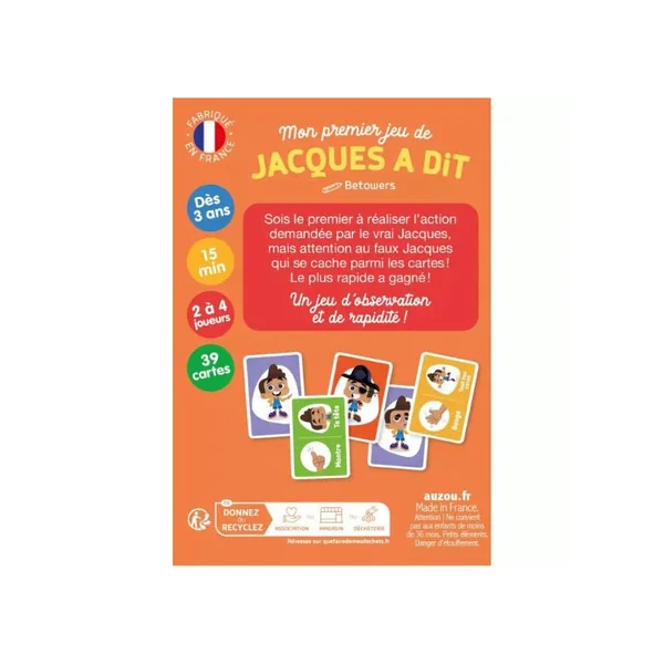 Mon premier jeu de Jacques à dit - Auzou