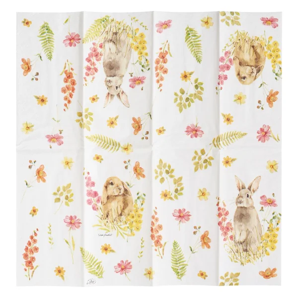 Mouchoirs en papier « Lapin bondissant au printemps »