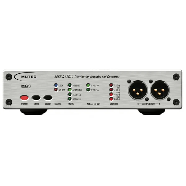 MUTEC MC-2 Amplificateur, Distributeur & Convertisseur de Signal pour AES/EBU et AES/EBU ID