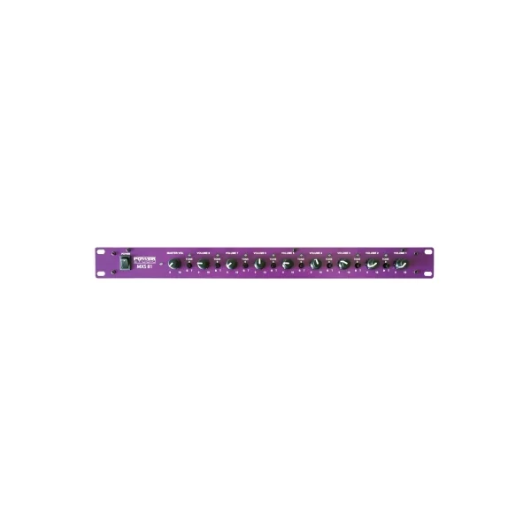 MXS81 Power Acoustics - Mixage rackable 1U 8 entrées micro ou ligne avec alim phantom