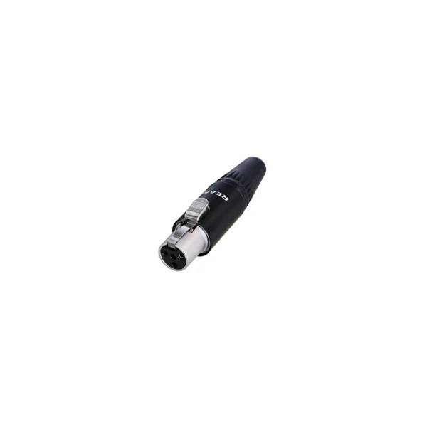 Neutrik REAN RT4FC-B - Connecteur REAN XLR 4 pôles femelle noir avec des contacts dorés compatible TQG Shure