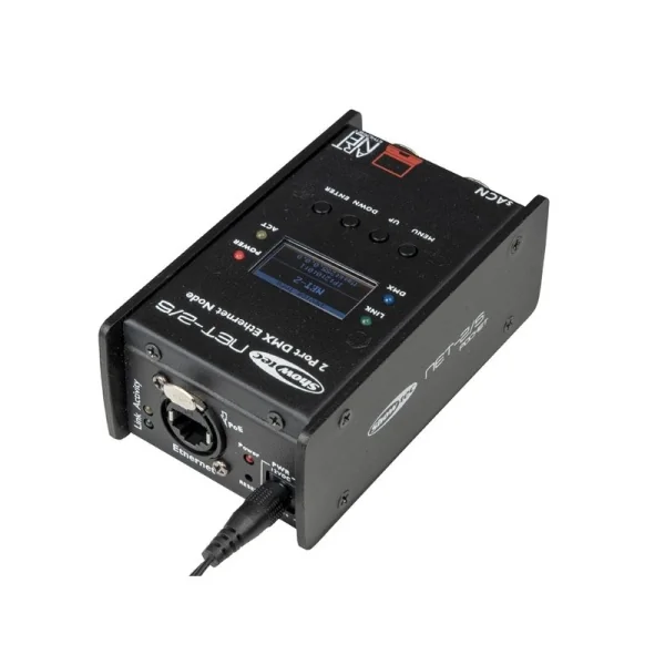 Node ARTnet et POE Showtec NET-2/5 2 univers DMX 5 broches