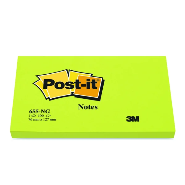 Notes Post-it®, 127 mm x 76 mm, 100 feuilles/bloc, 6 blocs/paquet, 100% PEFC, SGSCH-PEFC-COC-110078