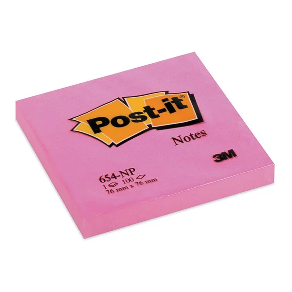 Notes Post-it®, Couleurs Néon, 76 mm x 76 mm, 100 Feuilles/Bloc, 6 Blocs/Paquet, 100% PEFC, SGSCH-PEFC-COC-110078