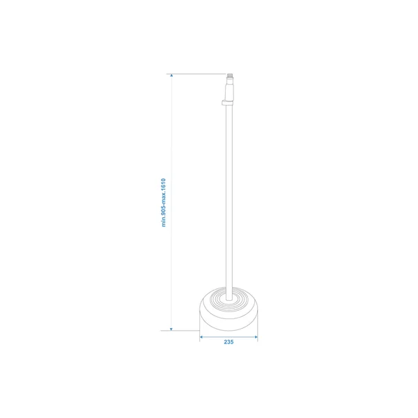 OMNITRONIC Microphone Stand 85-157cm bk