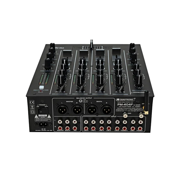 OMNITRONIC PM-404F 4-channel DJ Mixer with Filter and Bluetooth