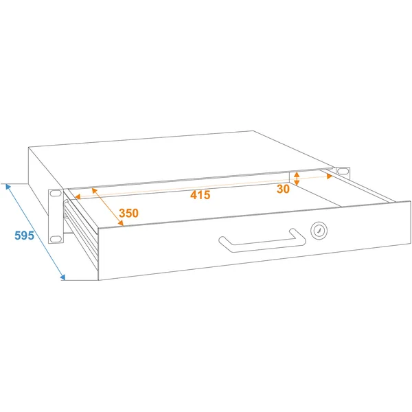 OMNITRONIC Rack Drawer with lock 1U