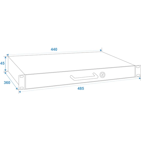 OMNITRONIC Rack Drawer with lock 1U