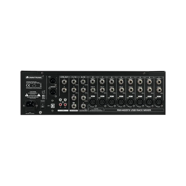 OMNITRONIC RM-1422FX USB Rack Mixer