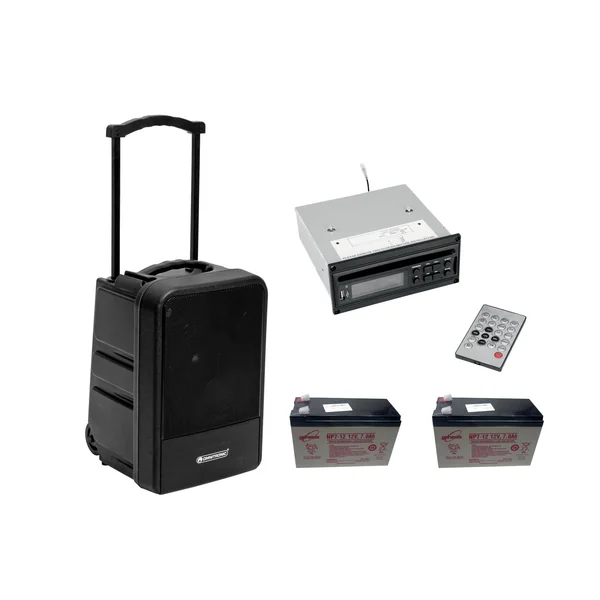 OMNITRONIC Set MOM-10BT4 Modular Wireless PA System + CD Player with USB&SD + 2x Battery