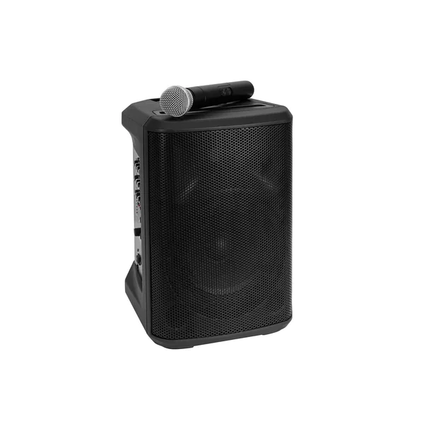 OMNITRONIC Set PORTY-8A Drahtlos-PA-System + Bodypack Transmitter incl. Lavalier Microphone + Soft Bag