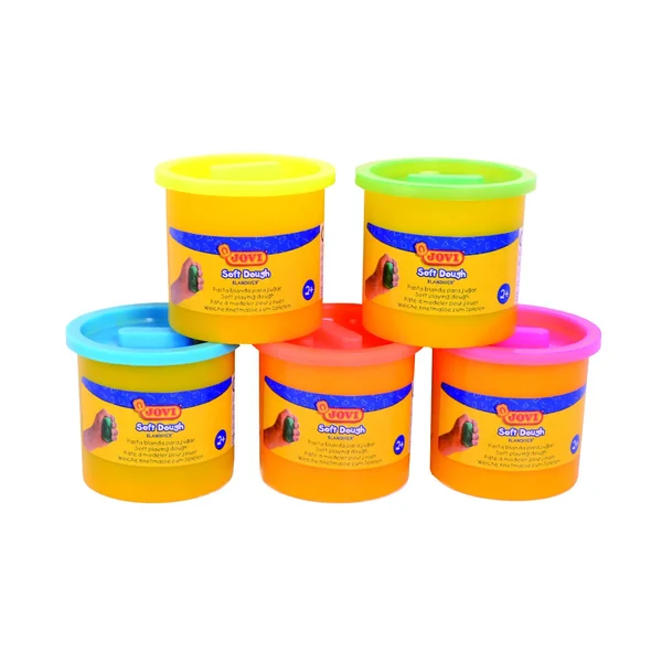 Pack de 5 pots pâte à modeler fluo Blandiver 110gr