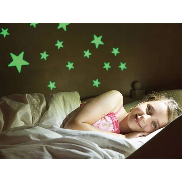 Pack de 60 mini-étoiles phosphorescentes - 5cm