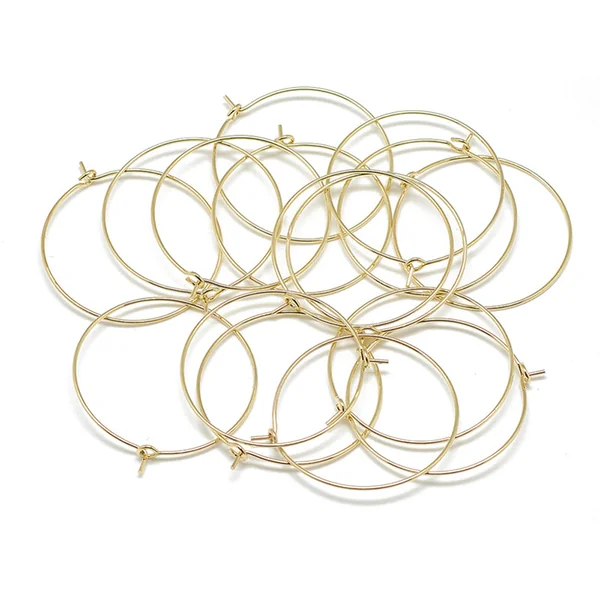 Paire de créoles 30 mm - doré à l'or fin 18K