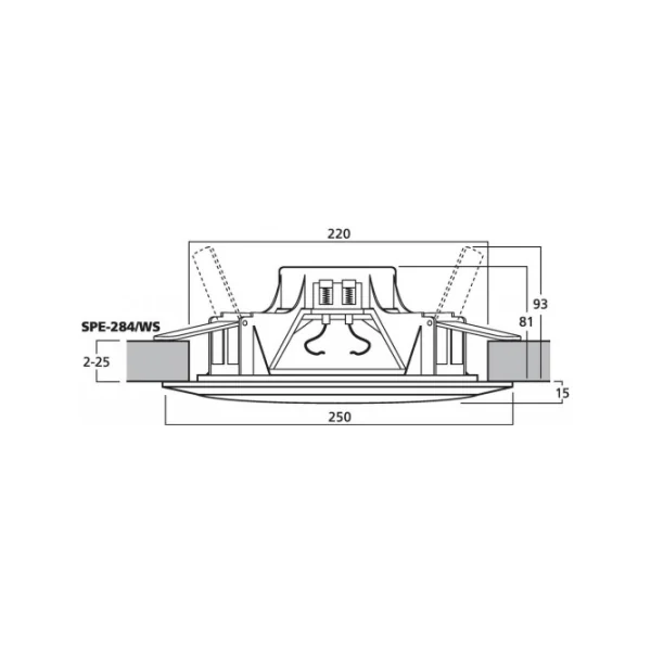 Paire de haut parleur de plafond Public adress IP65