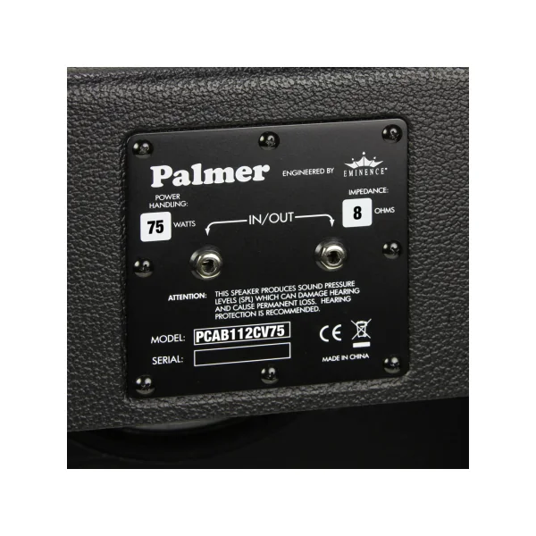 Palmer MI CAB 112 CV-75 - Baffle Guitare 1 x 12" avec Eminence CV-75 Model 8 Ohms