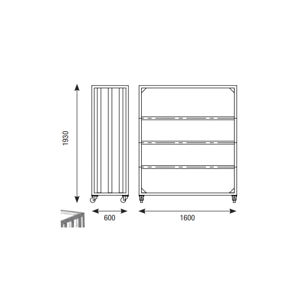 Pannière alu ASD sur roulette pour projecteur