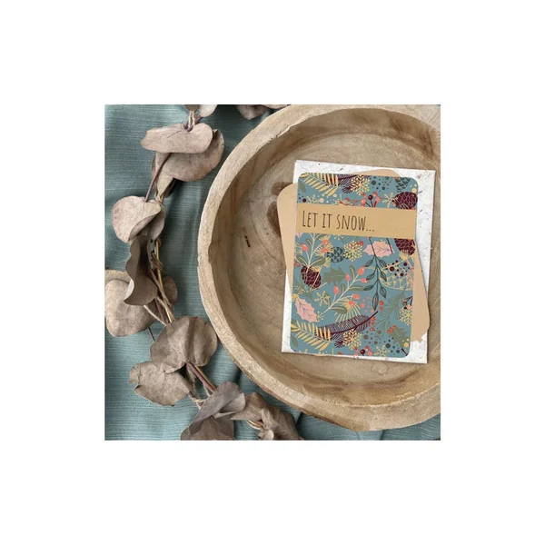 Papier cartonné vintage « Branchages d’hiver »