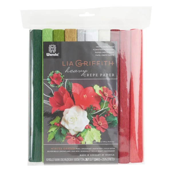 Papier crépon de fleuriste Lia Griffith « Winter Garden »