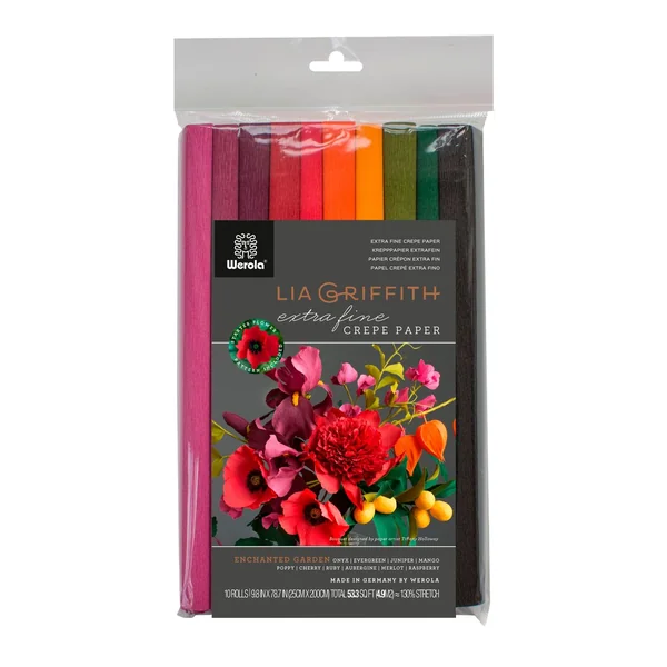Papier crépon extra-fin Lia Griffith « Enchanted Garden »