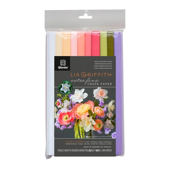 Papier crépon extra-fin Lia Griffith « Secret Garden »