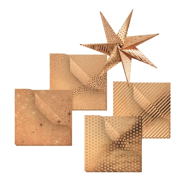 Papier de pliage « Papier kraft Or »