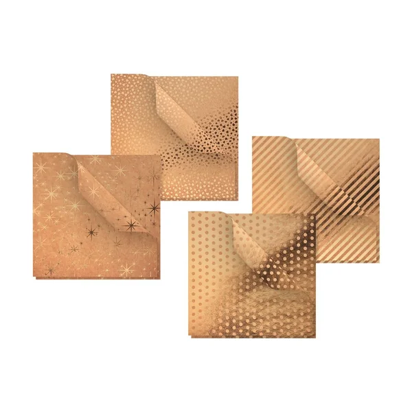Papier de pliage « Papier kraft Or »
