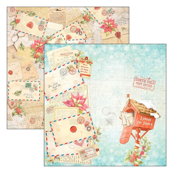 Papier de scrapbooking « Dear Santa »