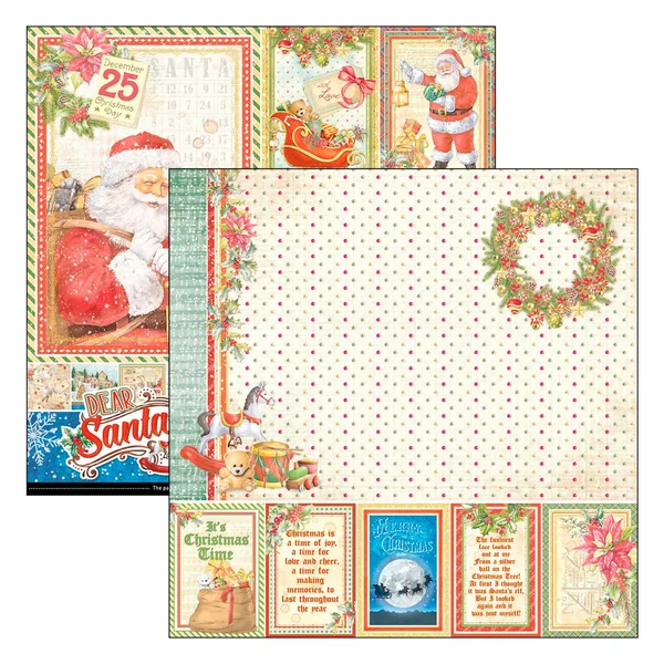 Papier de scrapbooking « Dear Santa »