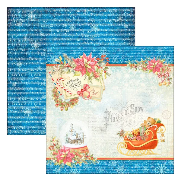 Papier de scrapbooking « Dear Santa »
