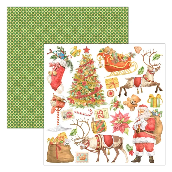 Papier de scrapbooking « Dear Santa »