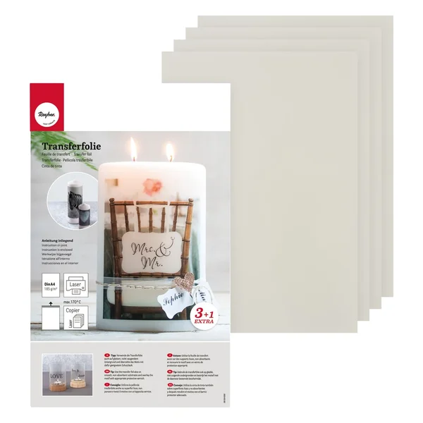 Papier décalcomanie à eau, 4 feuilles