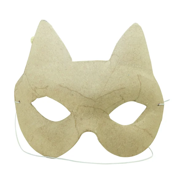 Papier maché déco masque Enfant Chat 4,5 x 13 x 11 cm