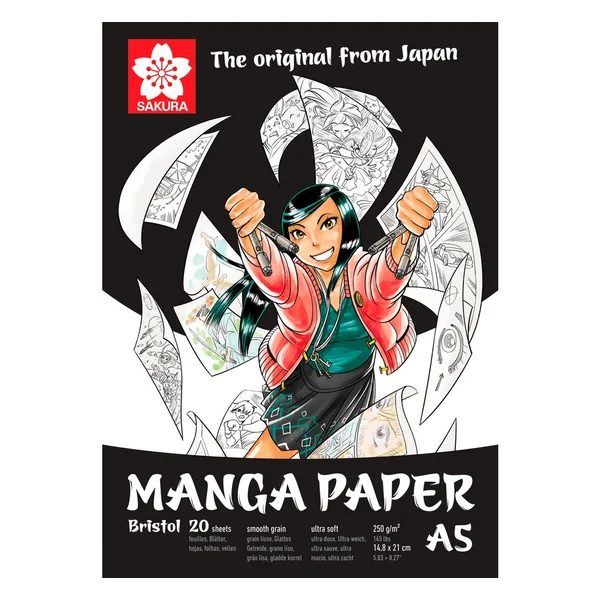 Papier Sakura Manga, 20 feuilles, 250 g/m²