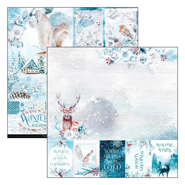 Papier scrapbooking « Winter Journey »