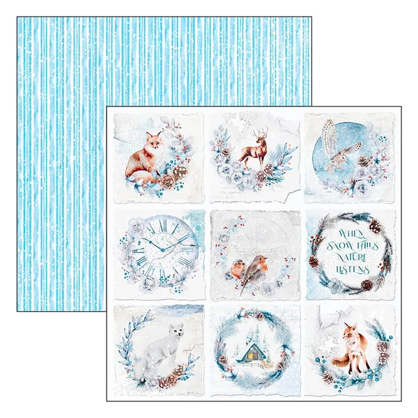 Papier scrapbooking « Winter Journey »