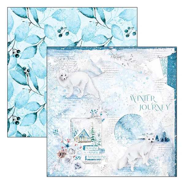 Papier scrapbooking « Winter Journey »