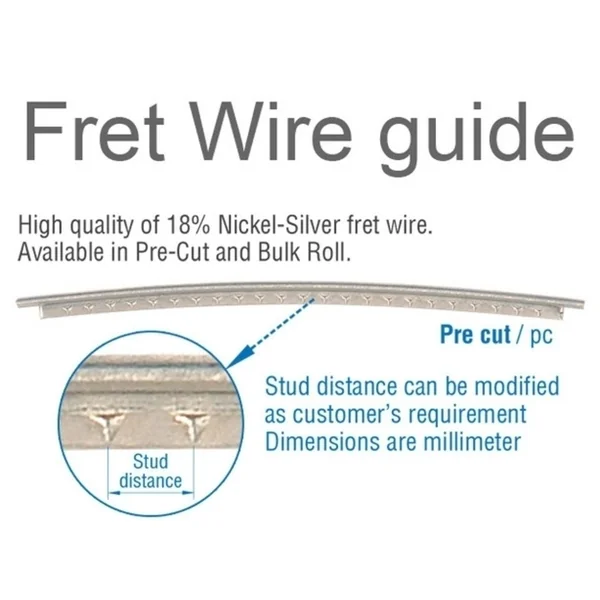 Partsland Fretwire Nickel silver - b:2.7 x a:2.8 mm (Guitar/Bass)