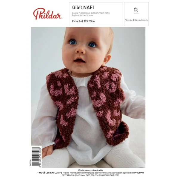 Patron Bebe - Gilet Nafi - Phildar | Sperenza