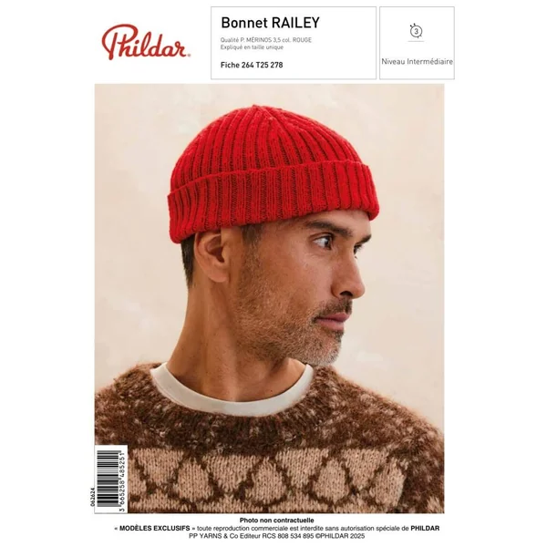 Patron Bonnet RAILEY a tricoter - PDF