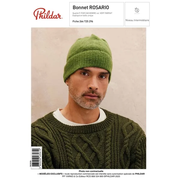 Patron Bonnet ROSARIO a tricoter - PDF