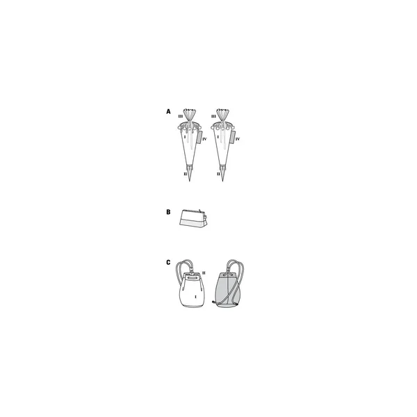Patron Burda Kids « Cornet-surprise, trousse et sac de sport » n° 9256