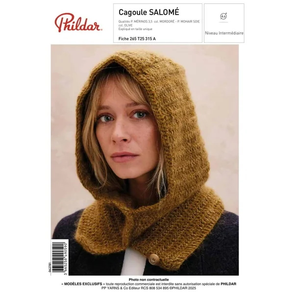 Patron Cagoule SALOME au crochet - PDF